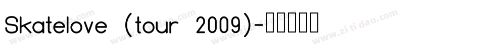 Skatelove (tour 2009)字体转换